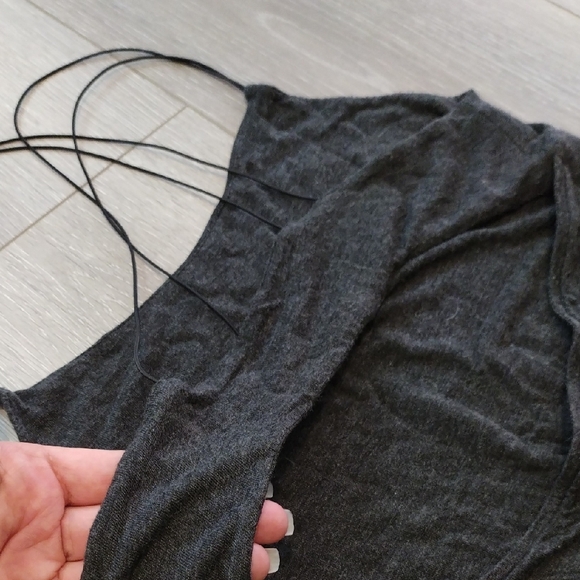 Naked Zebra Dark Grey Strapless Dress - Picture 8 of 11